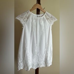 Zara Girls Collection Light and Lace Dress - White - 7/8